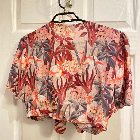 Zara Cropped Tie Top - Picture 2 of 3